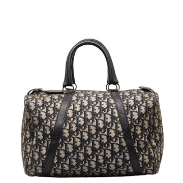 Dior Trotter Mini Boston Bag Handbag Beige Naive Canvas Leather  Dior