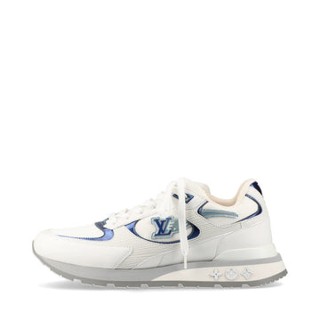 Louis Vuitton Lanewline 22 Years Mesh  Leather Trainers 6 Mens White × Blue BM0292 LV Logo  Bag