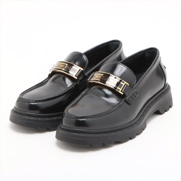 Christian Dior Leather  35D  Black Logo Gold