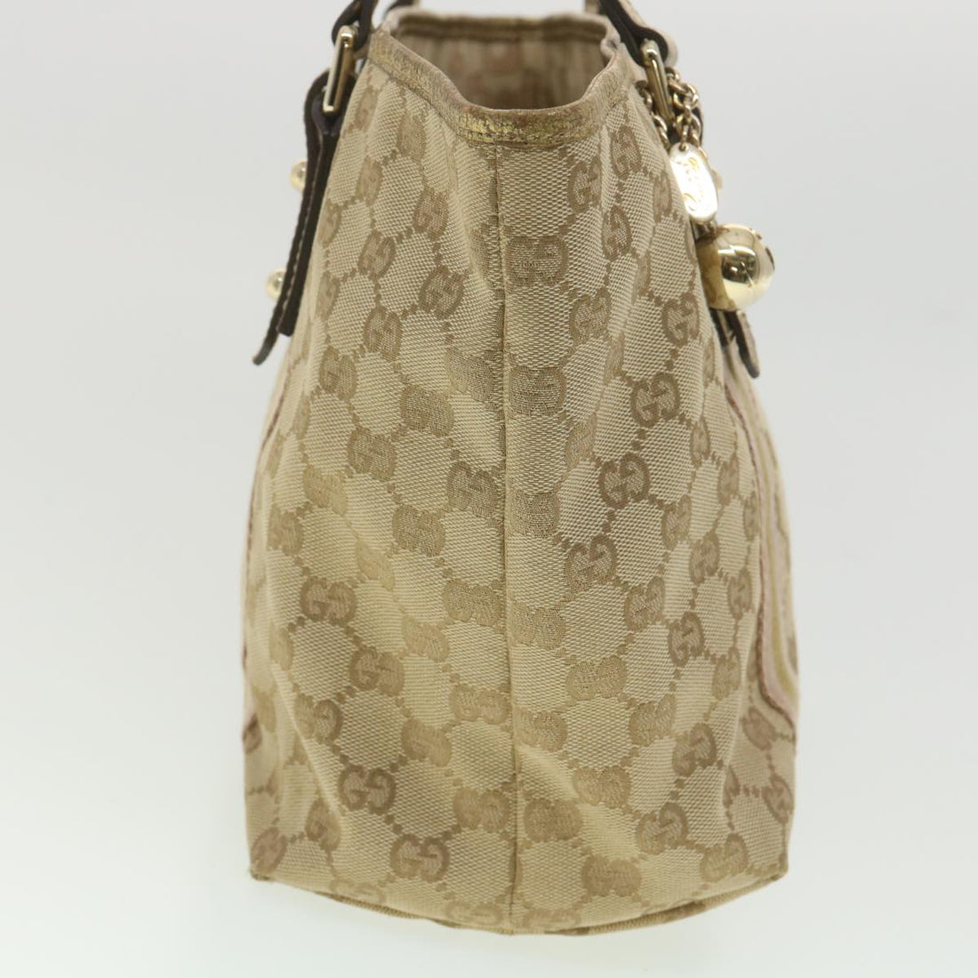 GUCCI GG Canvas Tote Bag Beige Gold 137396 ac1626