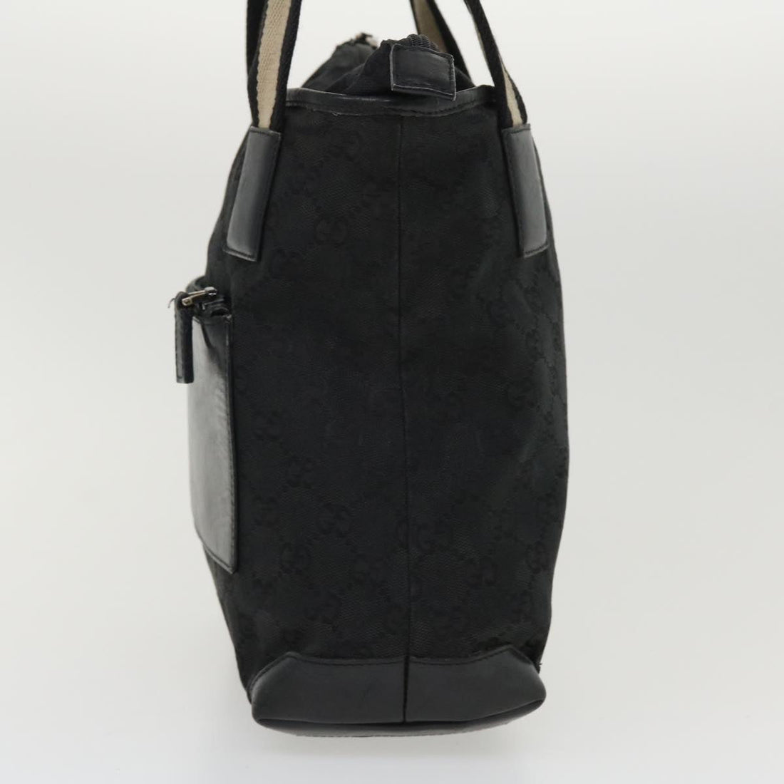 GUCCI GG Canvas Tote Bag Black White 0190402 ac1822