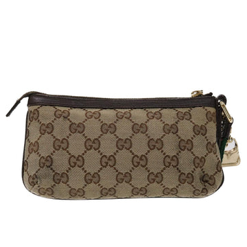 GUCCI GG Canvas Web Sherry Line Pouch Leather Beige Red Green 152507 ac1975