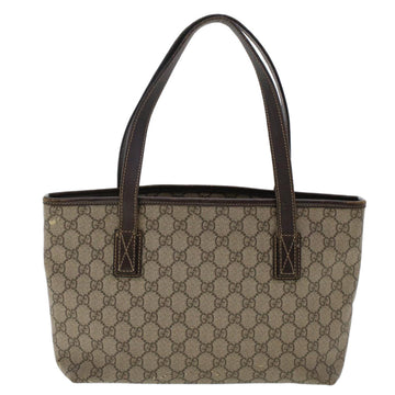GUCCI GG Canvas Tote Bag PVC Leather Beige 211138 ac1991