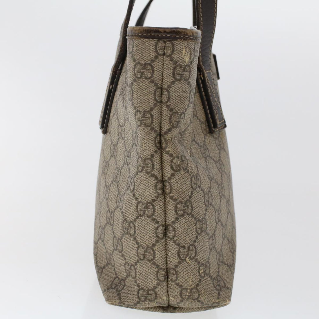 GUCCI GG Canvas Tote Bag PVC Leather Beige 211138 ac1991
