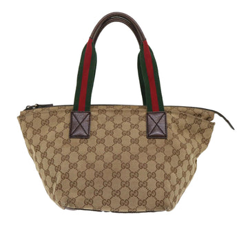 GUCCI GG Canvas Web Sherry Line Tote Bag Beige Red Green 131228 ac2026