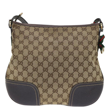 GUCCI GG Canvas Web Sherry Line Shoulder Bag Beige Red Green 204939 ac2072