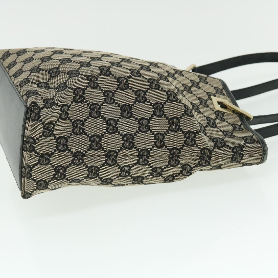 GUCCI GG Canvas Tote Bag Beige Black 002 1099 2404 ac2129