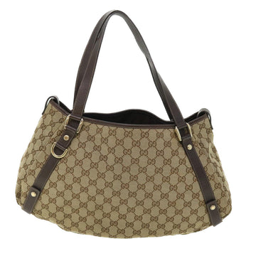 GUCCI GG Canvas Shoulder Bag Beige Brown 130736 ac2133