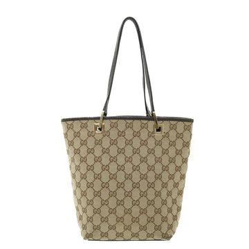 GUCCI GG Canvas Tote Bag Beige Dark Brown 002214 ac2134