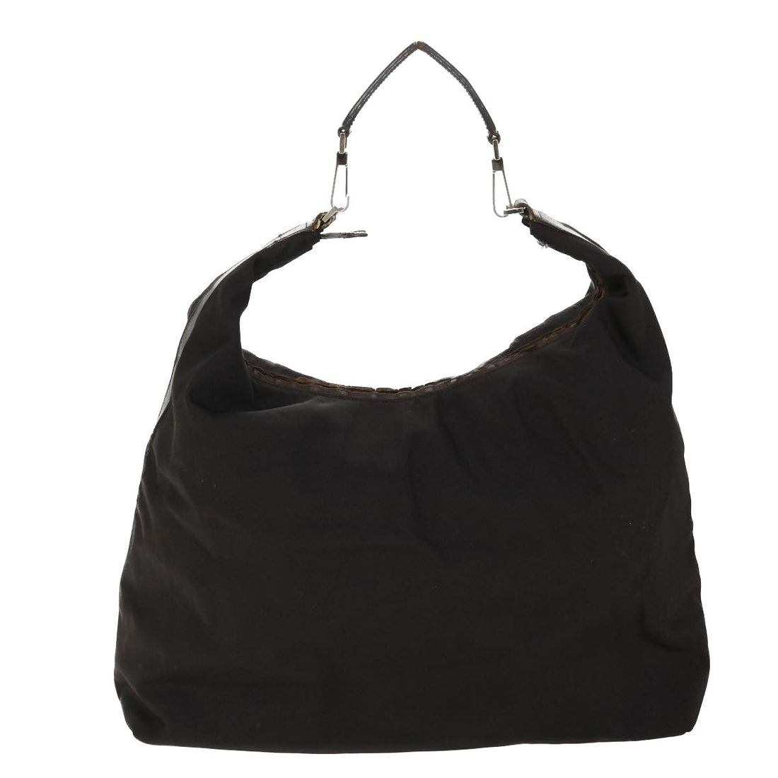 GUCCI Bamboo Shoulder Bag Nylon Canvas 4Set Black Beige Brown ac2155