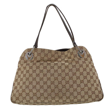 GUCCI GG Canvas Hand Bag Canvas Leather Beige Brown 121023 ac2176