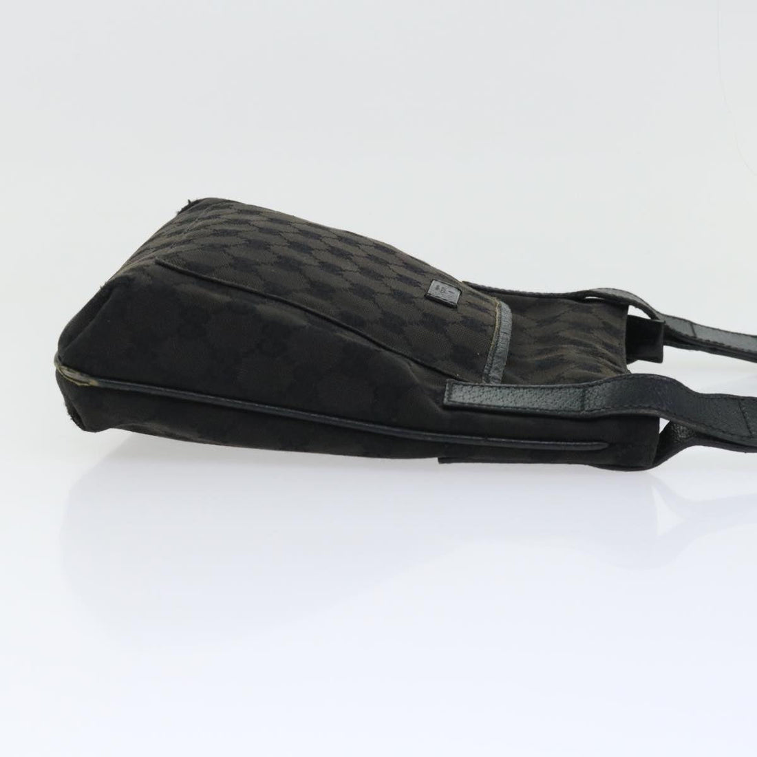 GUCCI GG Canvas Shoulder Bag Canvas Leather Black 122793 ac2179