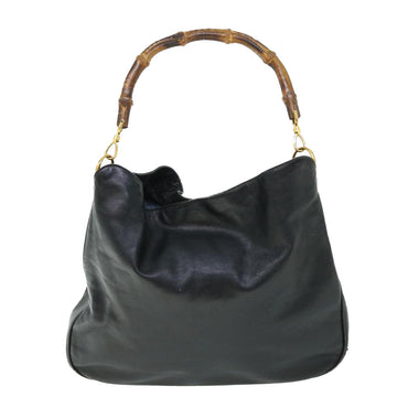 GUCCI Bamboo Shoulder Bag Leather 2way Black 001 3754 1577 ac2180