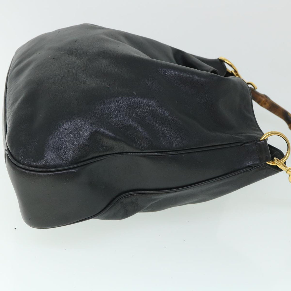 GUCCI Bamboo Shoulder Bag Leather 2way Black 001 3754 1577 ac2180