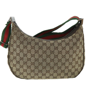 GUCCI GG Canvas Web Sherry Line Shoulder Bag Beige Red Green 122790 ac2189