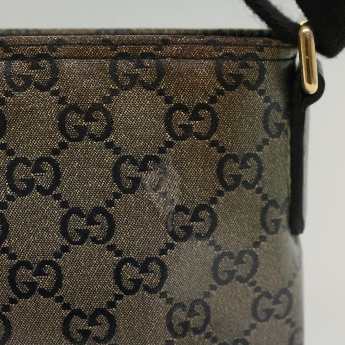 GUCCI GG Crystal Shoulder Bag Silver 189749 ac2190