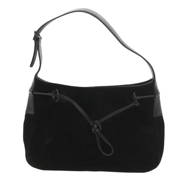 GUCCI Shoulder Bag Suede Black 101975 ac2279