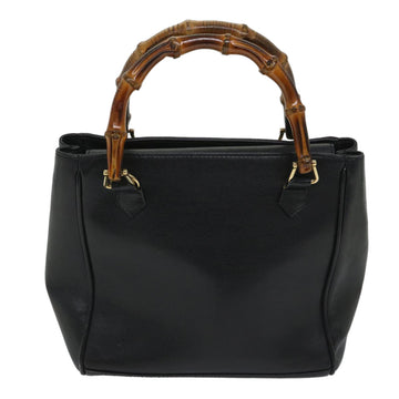 GUCCI Bamboo Hand Bag Leather Black 000 122 0316 ac2362