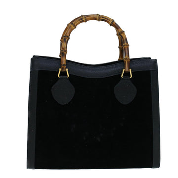 GUCCI Bamboo Hand Bag Suede Black 002 1098 0260 ac2366