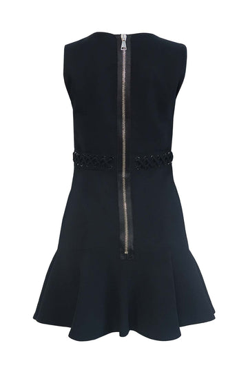Black Shoelace Detail Dress