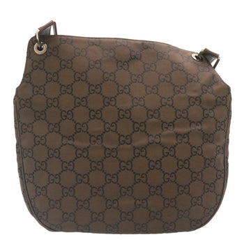 GUCCI GG Canvas Shoulder Bag Canvas Brown ac587
