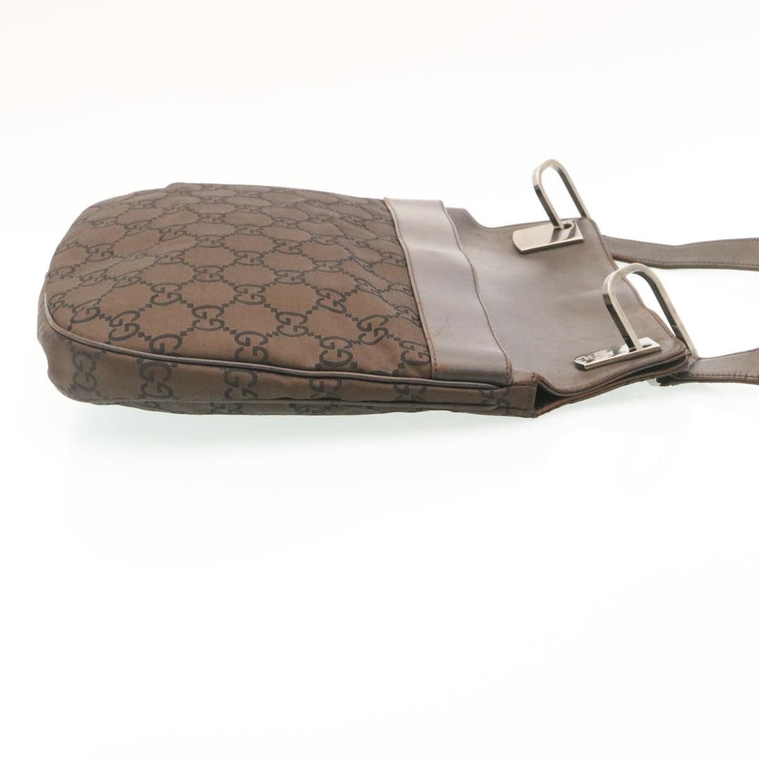 GUCCI GG Canvas Shoulder Bag Canvas Brown ac587