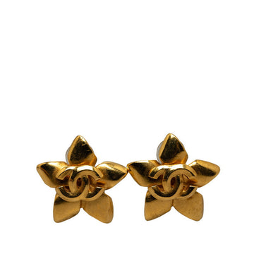 Chanel Vintage Coco Flower Motif Earrings G   CHANEL