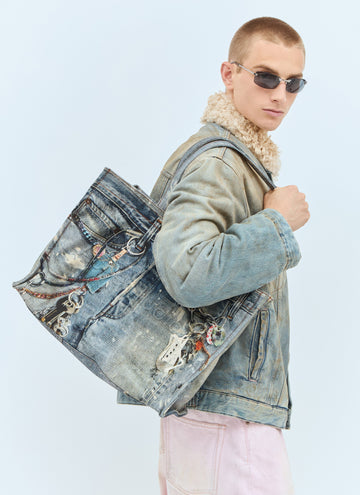 Acne Studios Men Printed Tote Bag