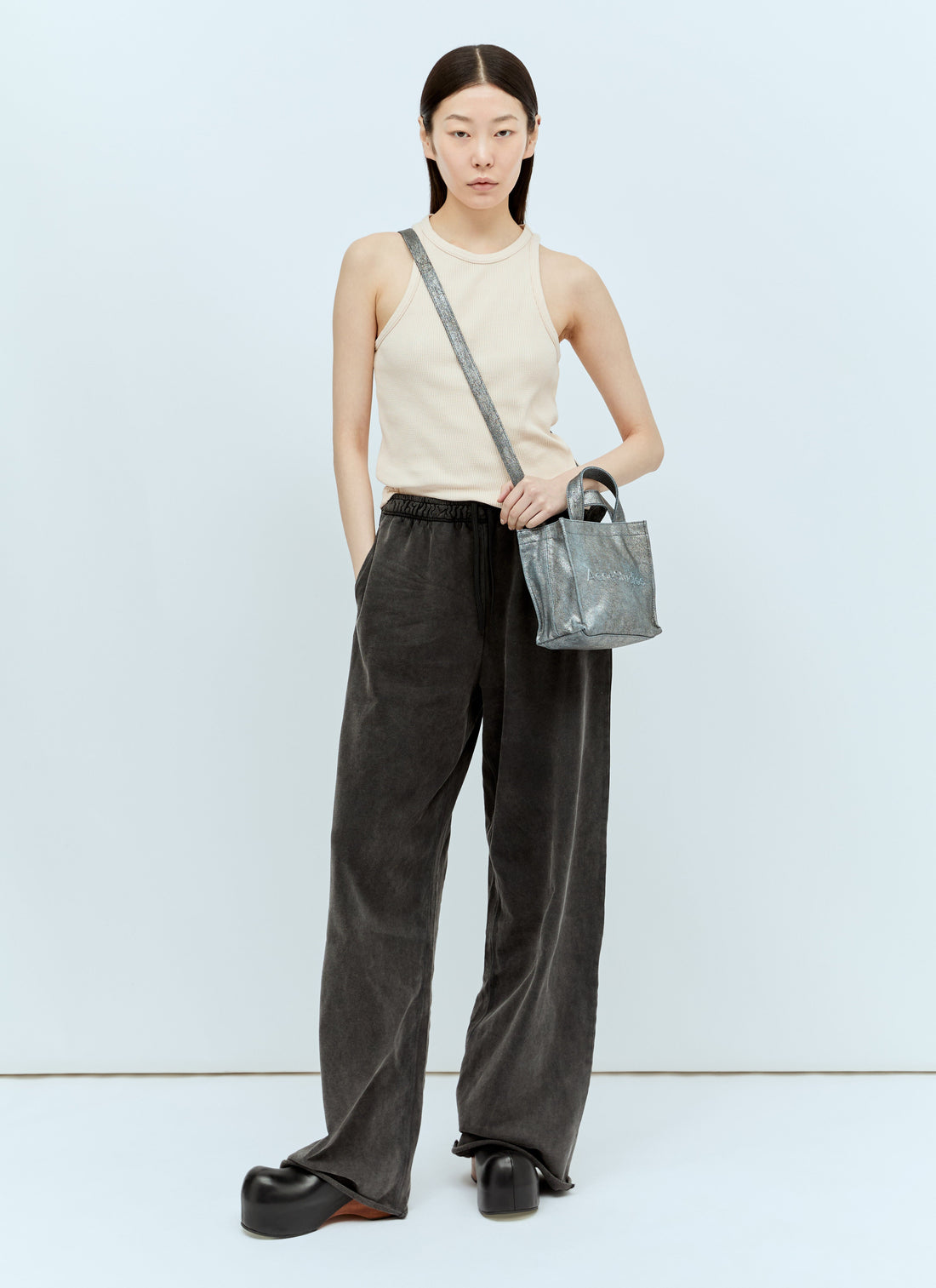 Acne Studios Women Logo Embossed Mini Tote Bag