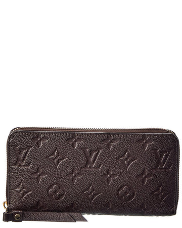 Louis Vuitton Brown Monogram Empreinte Leather Zip-Around Wallet (