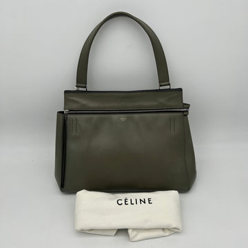 Celine Medium Edge Green Leather Shoulder Bag