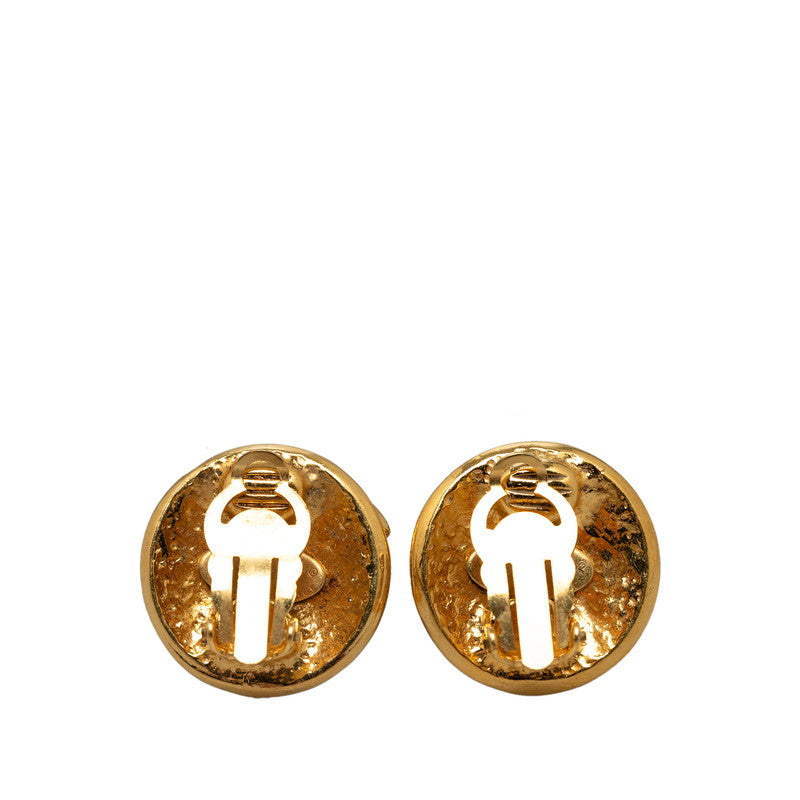 Chanel Vintage Cocomark Drop Earring Gold  Lady Chanel