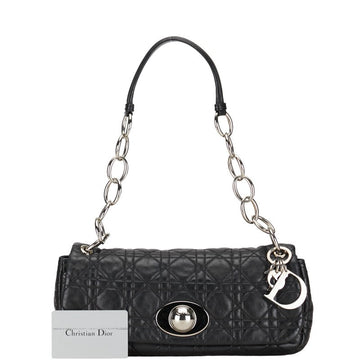 Dior Lady Chain Shoulder Bag Black Leather  Dior