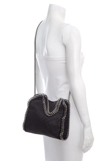 Stella McCartney Black Shaggy Deer Studded Handbag