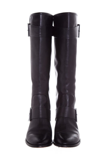 Brian Atwood Black Knee Length Embellished Boots SZ 7
