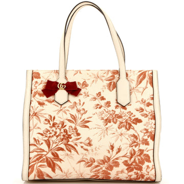 GG Ribbon Tote Coated Printed Canvas Medium