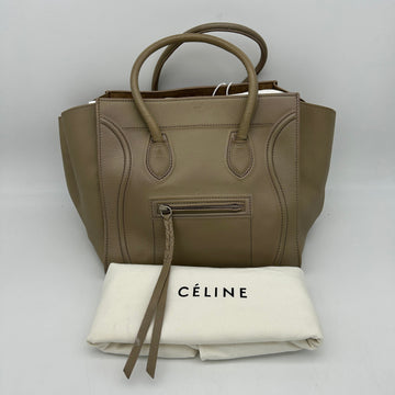 Celine Phantom Luggage Olive Leather Handbag Medium