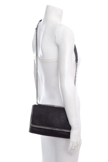 Stella McCartney Black Falabella Flap Handbag