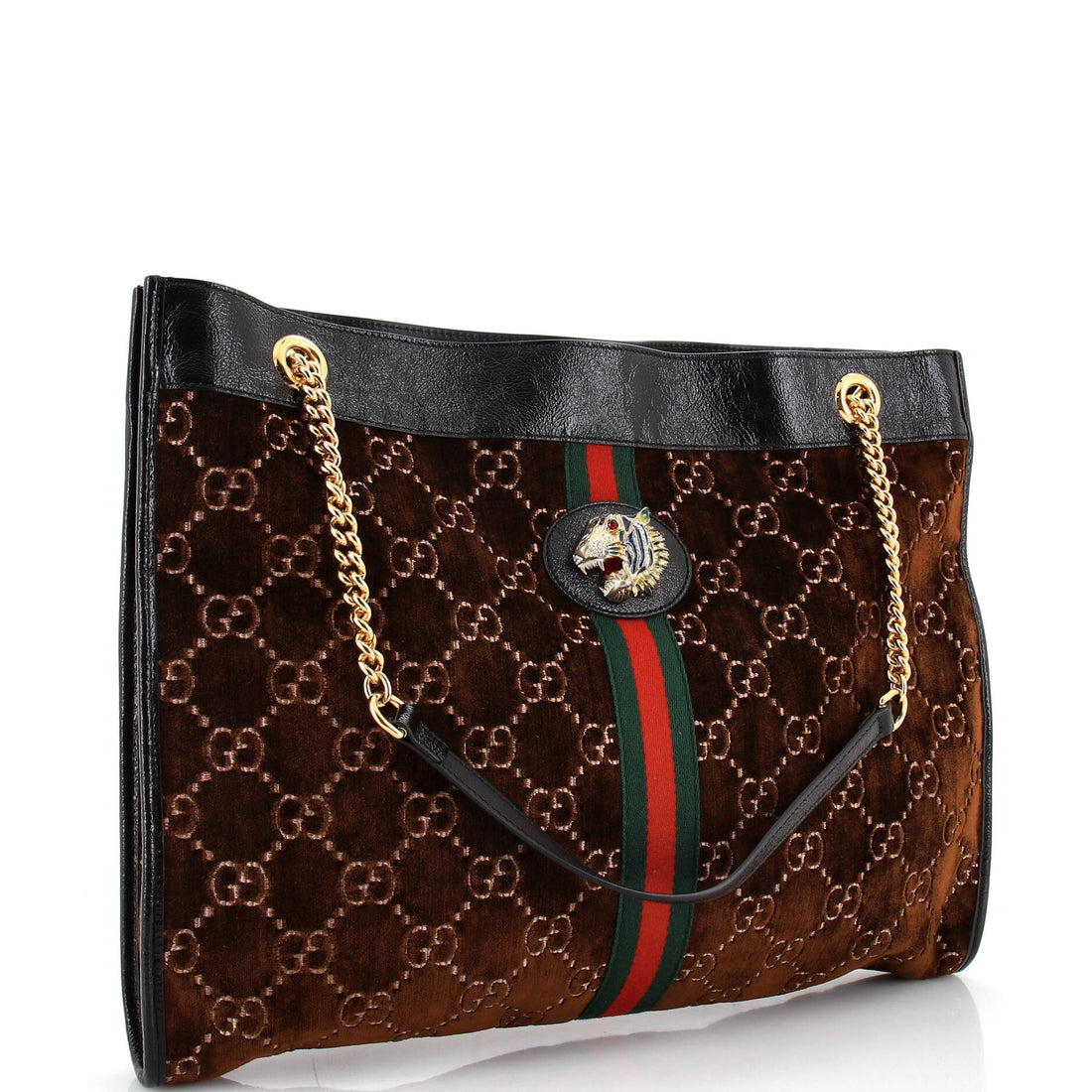 Rajah Chain Tote GG Velvet Large