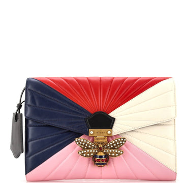 Queen Margaret Clutch Colorblock Leather