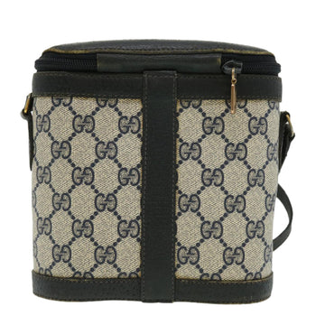 GUCCI Sherry Line GG Canvas Waist Bag PVC Leather Beige Navy Red am3111