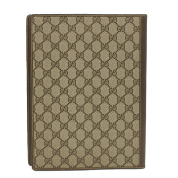 GUCCI GG Canvas Day Planner Cover PVC Leather Beige am3940