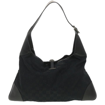 GUCCI GG Canvas Jackie Shoulder Bag Black 001.4075 am3986