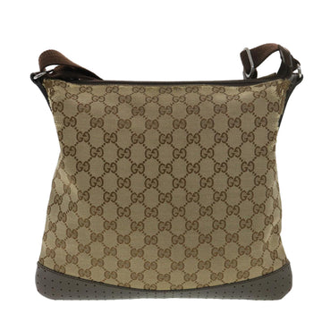 GUCCI GG Canvas Shoulder Bag Beige 145857 am4145