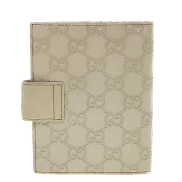 GUCCI Gucci Shima GG Day Planner Cover Leather White 115240 am4213
