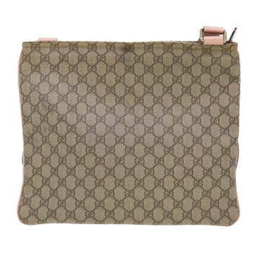 GUCCI GG Canvas Shoulder Bag PVC Leather Beige 201446 am4260