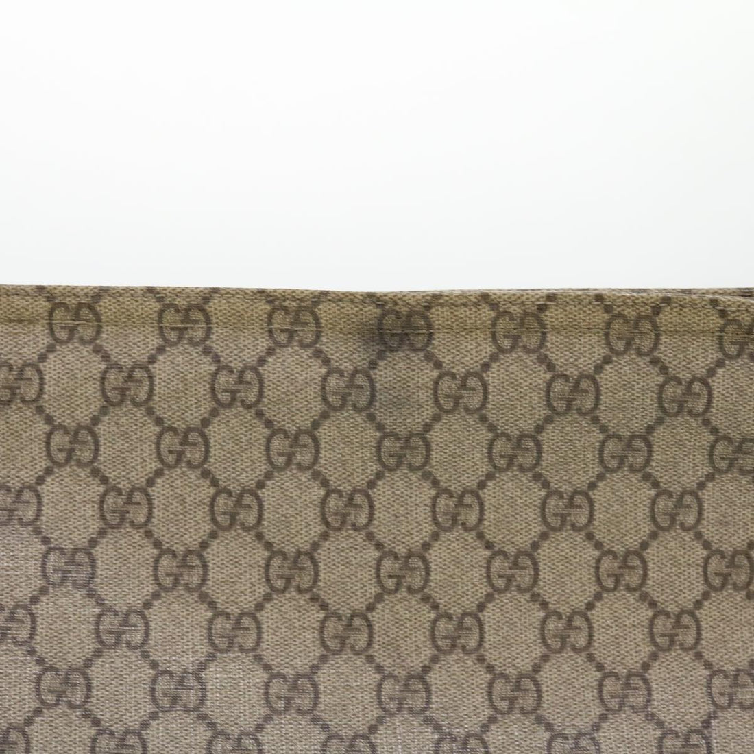 GUCCI GG Canvas Shoulder Bag PVC Leather Beige 201446 am4260