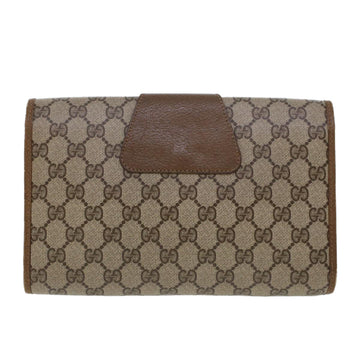 GUCCI GG Canvas Web Sherry Line Clutch Bag Beige Red 89.01.030 am4401