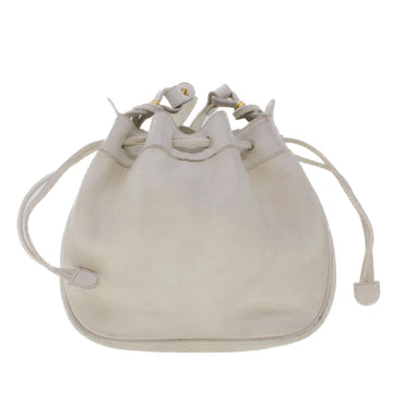GUCCI Shoulder Bag Leather White am4457