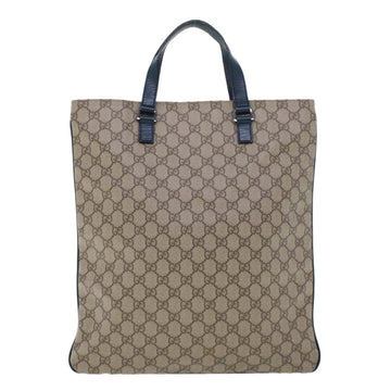 GUCCI GG Canvas Tote Bag PVC Leather Beige am4470